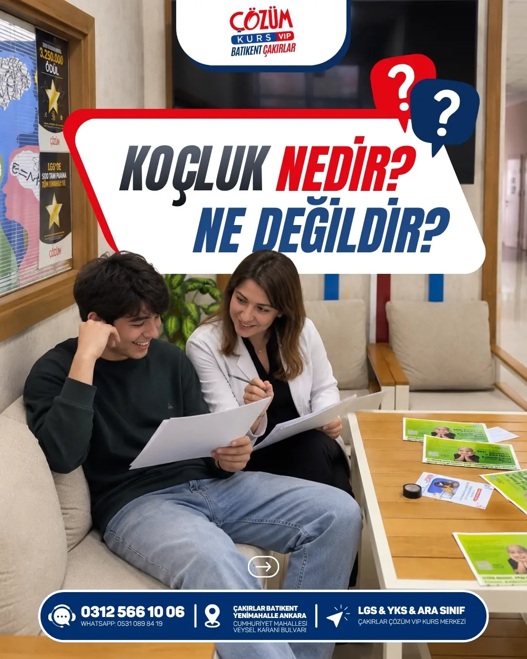 Verimli ders çalışma teknikleri koçluk desteği Batıkent Çözüm VIP Kurs Merkezi